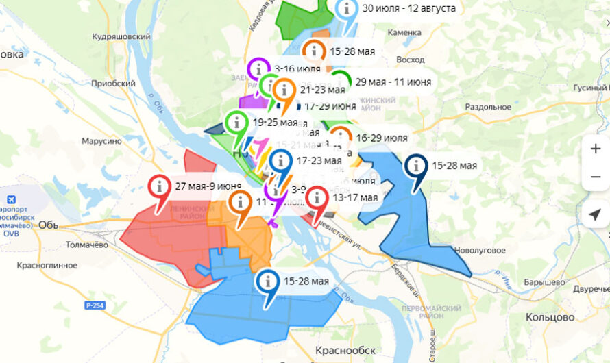 Карту отключения горячей воды в Новосибирске опубликовала «СГК»