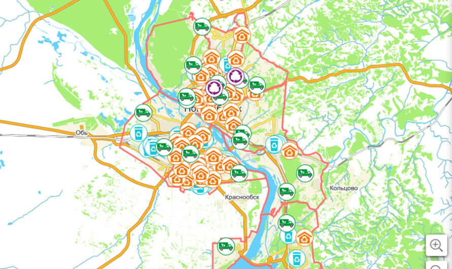 Интерактивную карту со 119 пунктами сбора вторсырья запустили для Новосибирска